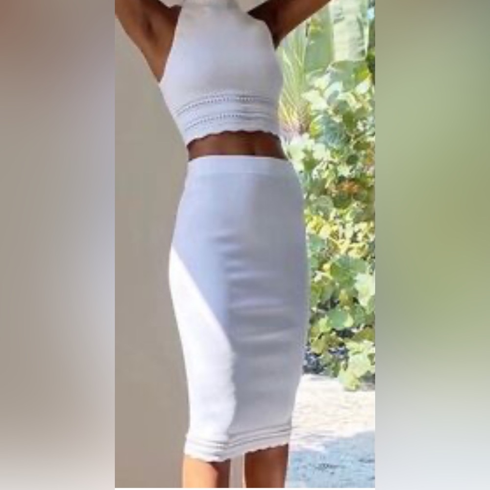 Aritzia Babaton White Pencil Skirt